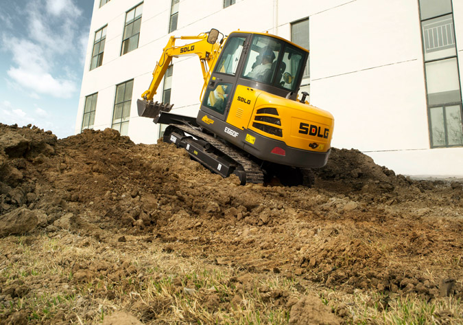 Mini excavator work